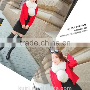 Brand Design Ladies Women Warm Faux Fur Fox Scarf Snood Scarf thumbnail-1