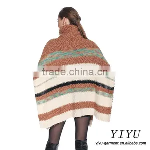 2016 New Style Turtleneck Poncho Sweater 100% Cashmere Poncho for Women thumbnail-2