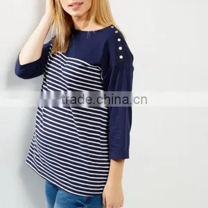 Maternity Wear Striped t Shirt Pregnancy Clothes thumbnail-2