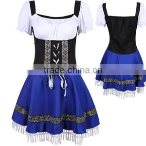 New Cheer Oktoberfest German Dirndl Fraulein Beer Maid Fancy Dress Costume Party thumbnail-1