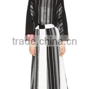 2016 Fashion Women Stripe Skirt Long Maxi Skirt Jacquard Weave Ladies'skirt OEM thumbnail-1