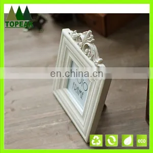 Retro European White Simple Wooden Frames Designs / Wooden Picture Frame /Carved Hollow Frame Wedding Love Photo Frames thumbnail-2