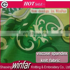 Winfar Textile Soft Hand Feeling Printed Rayon Knitted Fabric for Sport Wear thumbnail-1