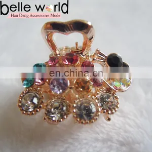 Elegant Peafowl Rhinestone Mini Wedding Hair Claw Clips thumbnail-1