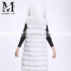 2016 Winter Genuine Fur Vests China Cheap Long Fur Vest Real Fox Fur Vest thumbnail-3