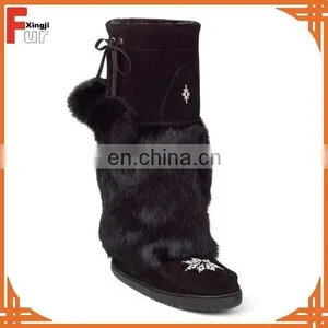 Top Quality Real Rabbit Fur Boot Fur Cuff thumbnail-2