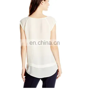 New Design High Quality Fashion Chiffon Lady Top Designer thumbnail-2