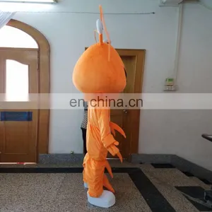 HI CE 2017 High Quality Funny Shrimp Mascot Costume for Party, Adult thumbnail-2