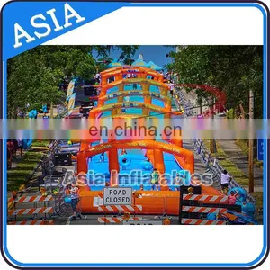 3 Lanes Inflatable Giant Water Slide Inflatable Slip N Slide thumbnail-1