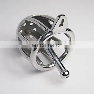 2015 New Design Stainless Steel Lockable Cock Cage Penis Cage thumbnail-6