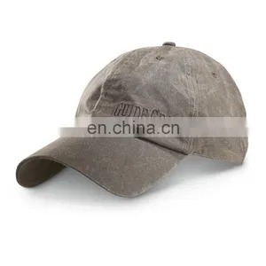 Worn-out 100% Cotton Short Brim Blank Unstructured Dad Baseball Cap thumbnail-2