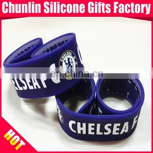 Custom Silicone Slap Bracelets for Football Team thumbnail-5