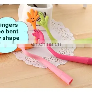 Silicone PP Creative Stationery Ballpoint Pen/colorful Gestures for Children Study thumbnail-3