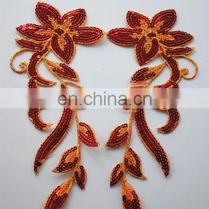2017 New Developing Fashion Colorful Embroidered Sequin Flower Patches Applique thumbnail-3