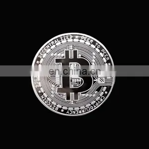 Cheap Wholesale Custom Metal Zinc Alloy Engraved Logo Gold Brass Plated Souvenir Commemorative Challenge Bitcoin Coin thumbnail-1
