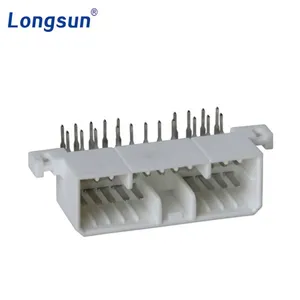TYCO AMP 175785-1 Auto Wire Connector 20 Way Right Angle Pin Header PCB Socket Connector thumbnail-1