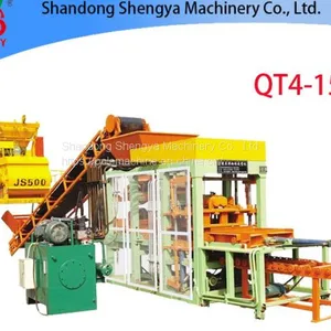 QT4-15 Automatic Hydraulic Cement Brick Making Machine, Block Production Plant thumbnail-1