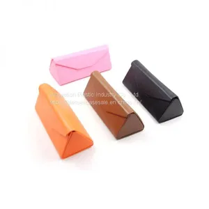 Fashionable Folding Sunglasses Case; Simple and Vintage Triangle Sunglasses Holder thumbnail-1
