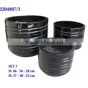 Glossy Light Cement Planters | S0204807/3 thumbnail-1