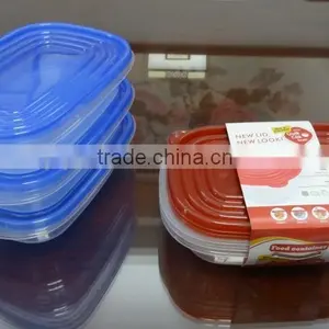 Good Selling 3 Pcs Set Plastic Food Storage Container 1000ml thumbnail-1