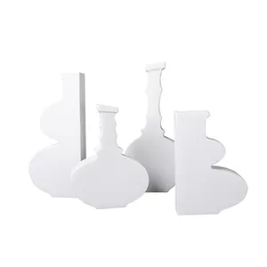 Minimalism White Gourd Frosted Firm Tall Large Ceramic Vase For Living Room Shopping Mall thumbnail-5
