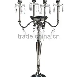Antique Finish Black Candelabra, 5 Lite Candle Stand thumbnail-2
