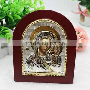 Virgin Mary Kazan Silver Icon thumbnail-1