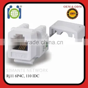 90 Degree Cat3 RJ11 Keystone Jack thumbnail-1