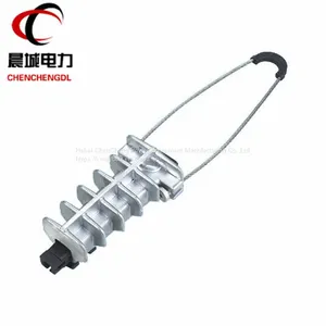 Aluminum Alloy Fiber Optic Cable Dead End Clamp / Anchor Clamp thumbnail-1