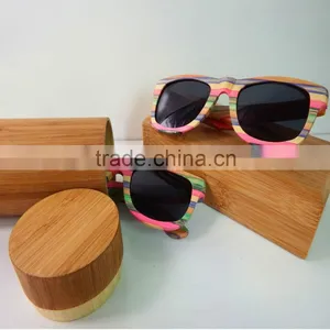 European Fashion Sunglasses Style and Polarized Len Lenses Material Colorful Bamboo Sunglasses and Wood Sunglasses thumbnail-1
