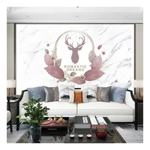 Hot Selling Fabric Customized 3D 5D 8D Wall Mural Home Decoration Fabric Wall Panels Drop Ship thumbnail-4