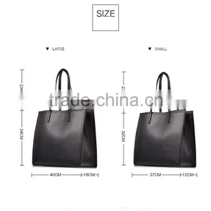 Morden Fashion Genuine Leather Two Sizes Womens Large Capacity Handbag Single-Shoulder Bags for Lady thumbnail-3