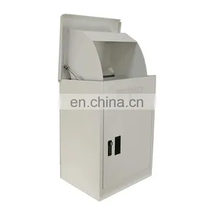 Outdoor Stainless Steel Metal Post Safe Private Home Parcel Box For Letter Mail thumbnail-2
