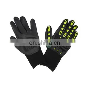 Anti Cut Resistant 13G Impact Polyester Liner Working Nitrile Coated Safety Working Gloves thumbnail-1