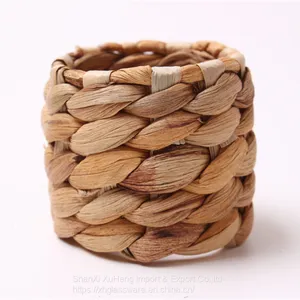 Vintage Party Decor Water Hyacinth Napkin Buckle Handcraft Woven Napkin Ring thumbnail-3
