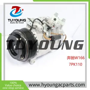 Benz Auto Ac Compressor Mercedes Benz W166 7PK 110MM 12VTUYOUNG thumbnail-1