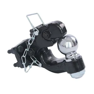 Heavy Duty 8 Ton Pintle & 2'' Ball Combo Trailer Hitch Towing Tow Hitch Hauler thumbnail-1