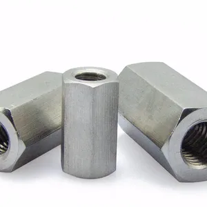 Hex Coupling Nuts DIN6334 Hexagon Threaded Connecting Nut Long Hex Coupling Nuts thumbnail-1
