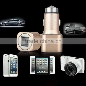 Safety Hammer Car Charger With Metal Aluminum Broken Window Hammer Design Function thumbnail-2