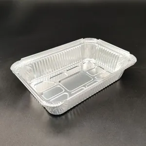 Longstar High Quality Rectangular Aluminum Foil Grill Pan for Baking Roasting Cooking and Catering Use thumbnail-1