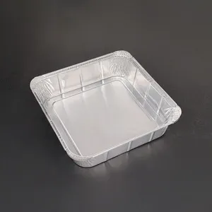Longstar 235mm Heavy Duty Square Aluminum Foil Pan 2200ml for Meal Prep Food Storage Baking thumbnail-4