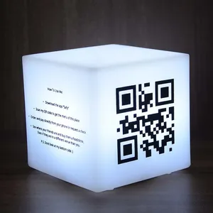 Custom Logo Retractable LED Bar Stools 16 Different Color Changing Outdoor Event Plastic Light up Waterproof LED Cube Bar Chair thumbnail-3