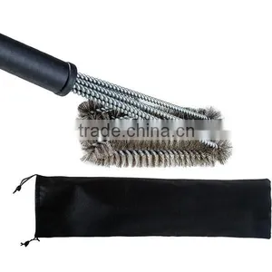 LatestTop Rank 18' Stainless Steel Wire BBQ Grill Brush Barbecue Grill Brush With Long Handle Cleaning Brush thumbnail-5