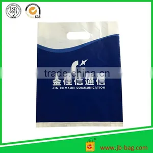 HDPE Poly Matt Finish Reusable Plastic Bags With Gusset Base and Die-Cut Handle thumbnail-4