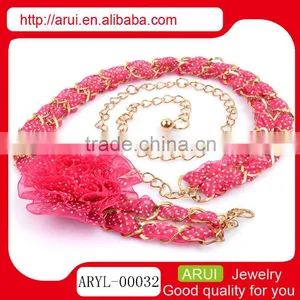 Body Jewelry Chains 2014 New Products Red Rose Flower Belly Chain thumbnail-1