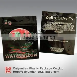 Zero Gravity Three Sides Zipper Pouch Bag/ High Quality Clean Package Bag for Herbal Incense thumbnail-4