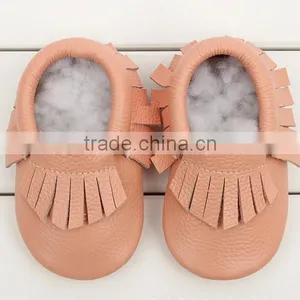 2016 Fashion Style Tassel Leather Shoes Full Cowhide Infant Baby Shoes Newborn Soft Bottom Prewalkers thumbnail-6