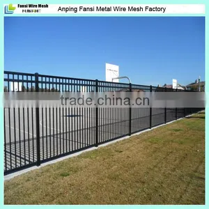 3 Rails 5ft High Commercial Black Powder Coated Pool Fence Supplier thumbnail-1