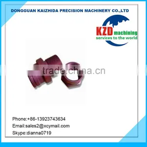 CNC Turning Machining Precision Motor Housing Parts Pink Anodize Surface Small Batches Production thumbnail-2