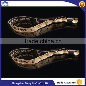 2016 Promotional Fabric Textile Woven Wristbands for Festival thumbnail-1